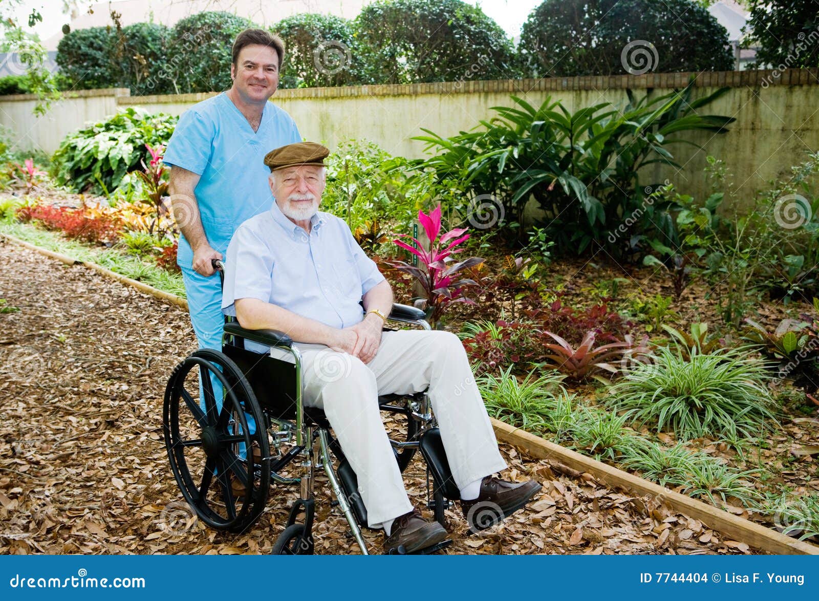Nursing Home Walk in the Garden Stock Photo Image of hospice