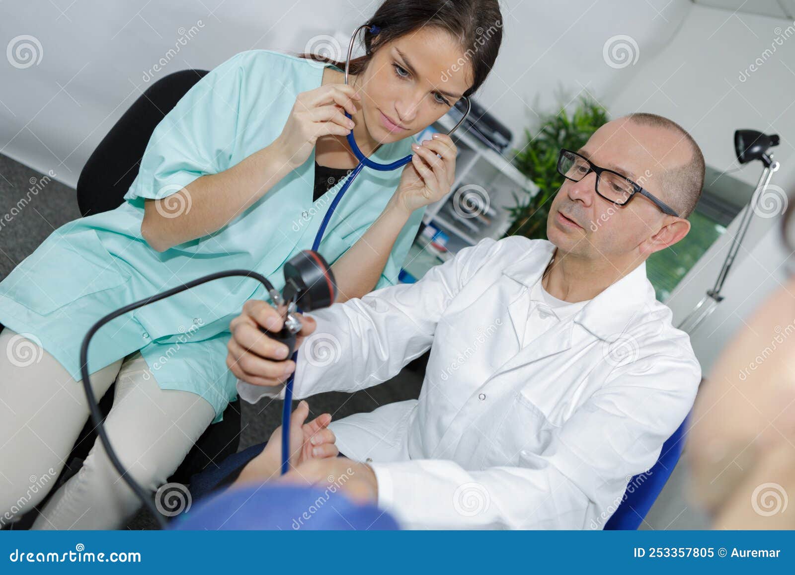 Nursing Student Using Stethoscope Stock Image Image of profession
