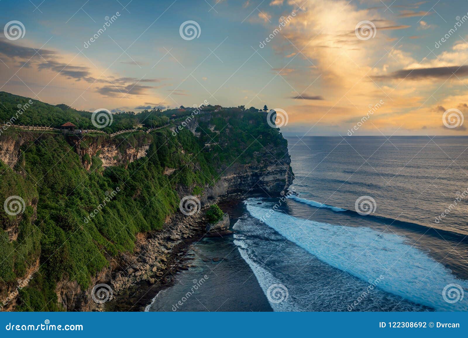 nusa dua uluwatu with beautiful cliffs and beaches in bali, indonesia