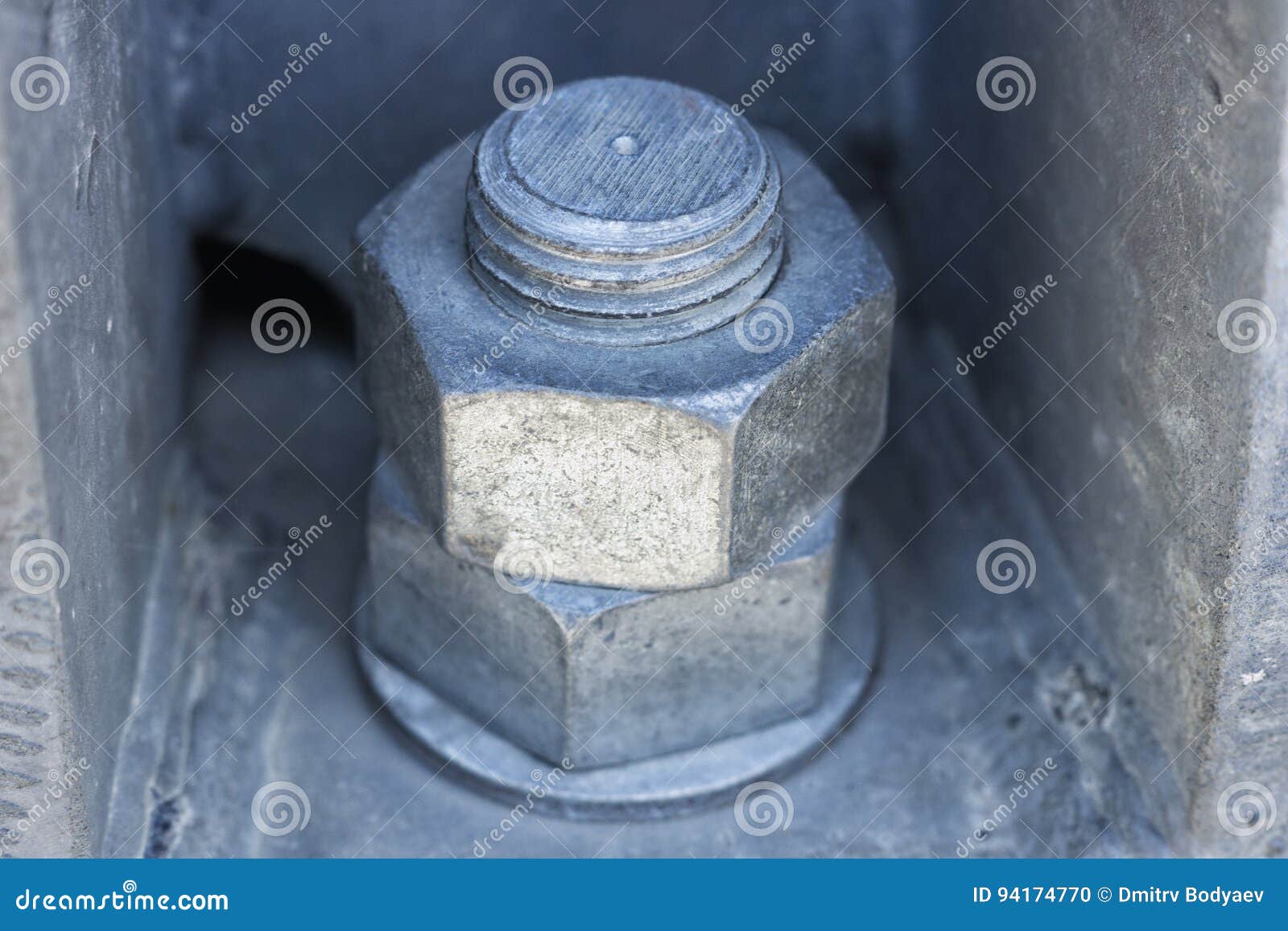 Nut and bolt big sizes stock photo. Image of hardware 94174770