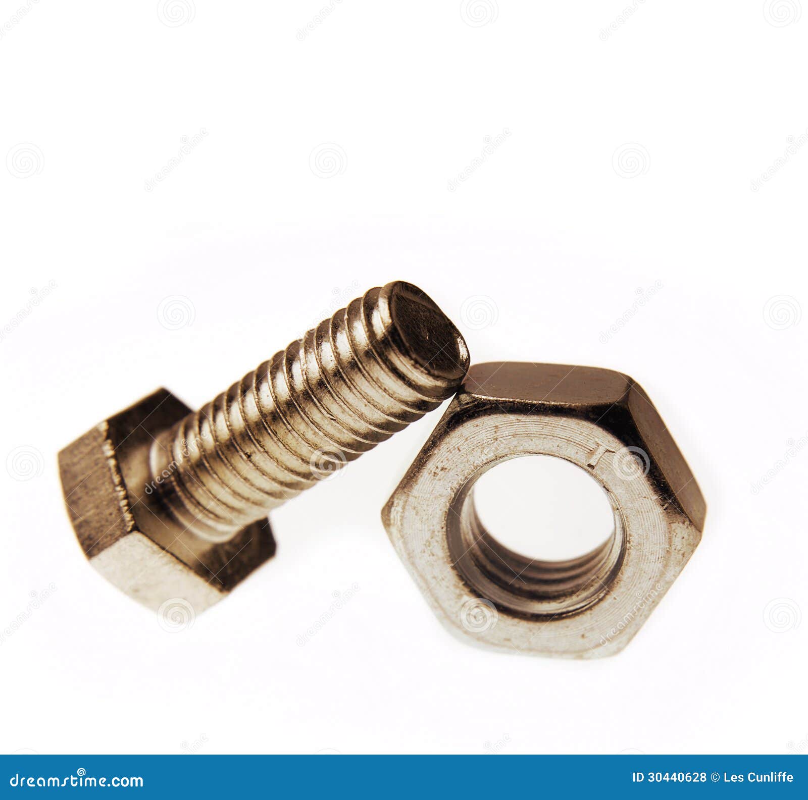 Nut and bolt stock photo. Image of pair, parts, threaded 30440628