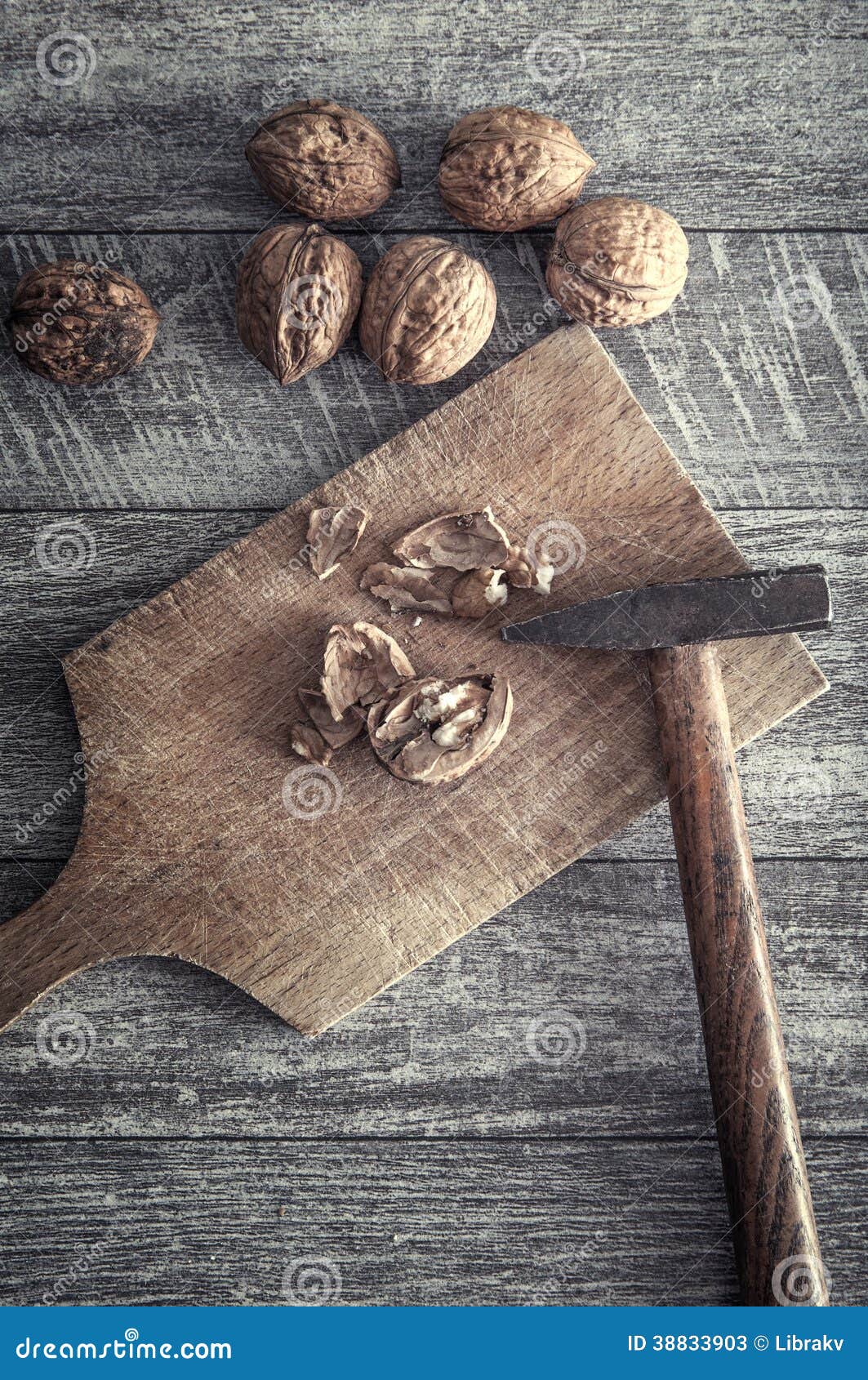 Nut cracking stock image. Image of food, wooden, cracking 38833903