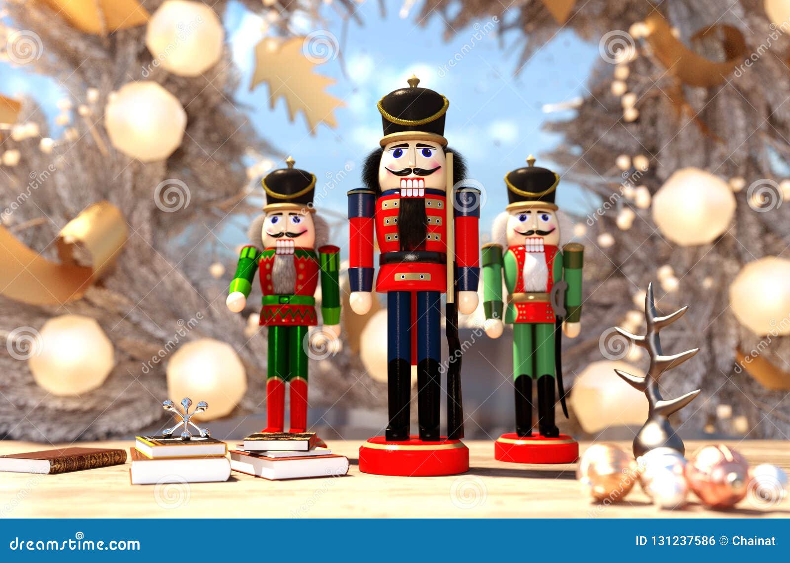 Nutcracker Decorated for Christmas Stock Photo - Image of holiday