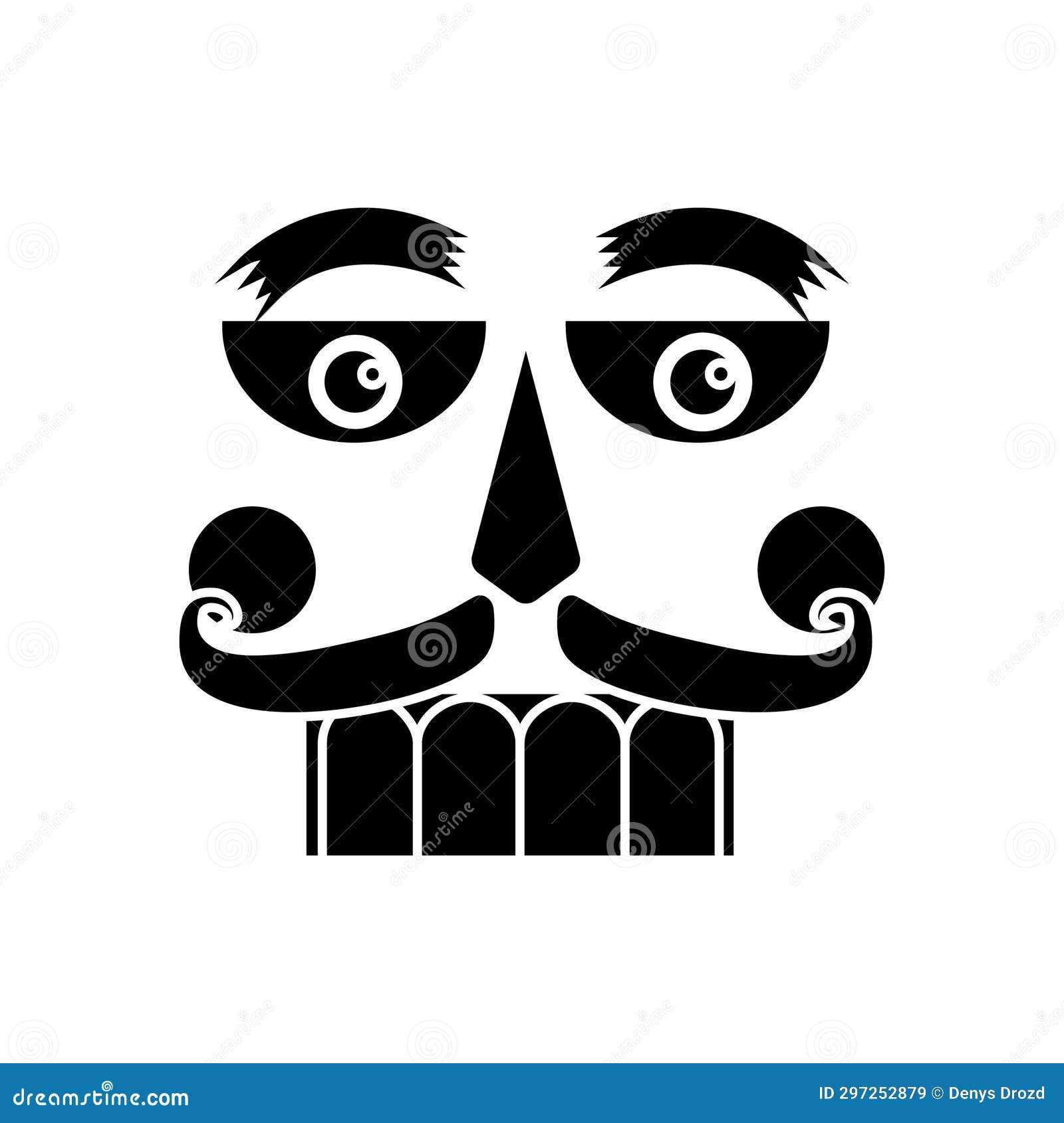 Nutcracker Face Icon Vector. Nutcracker Illustration Sign. Ballet