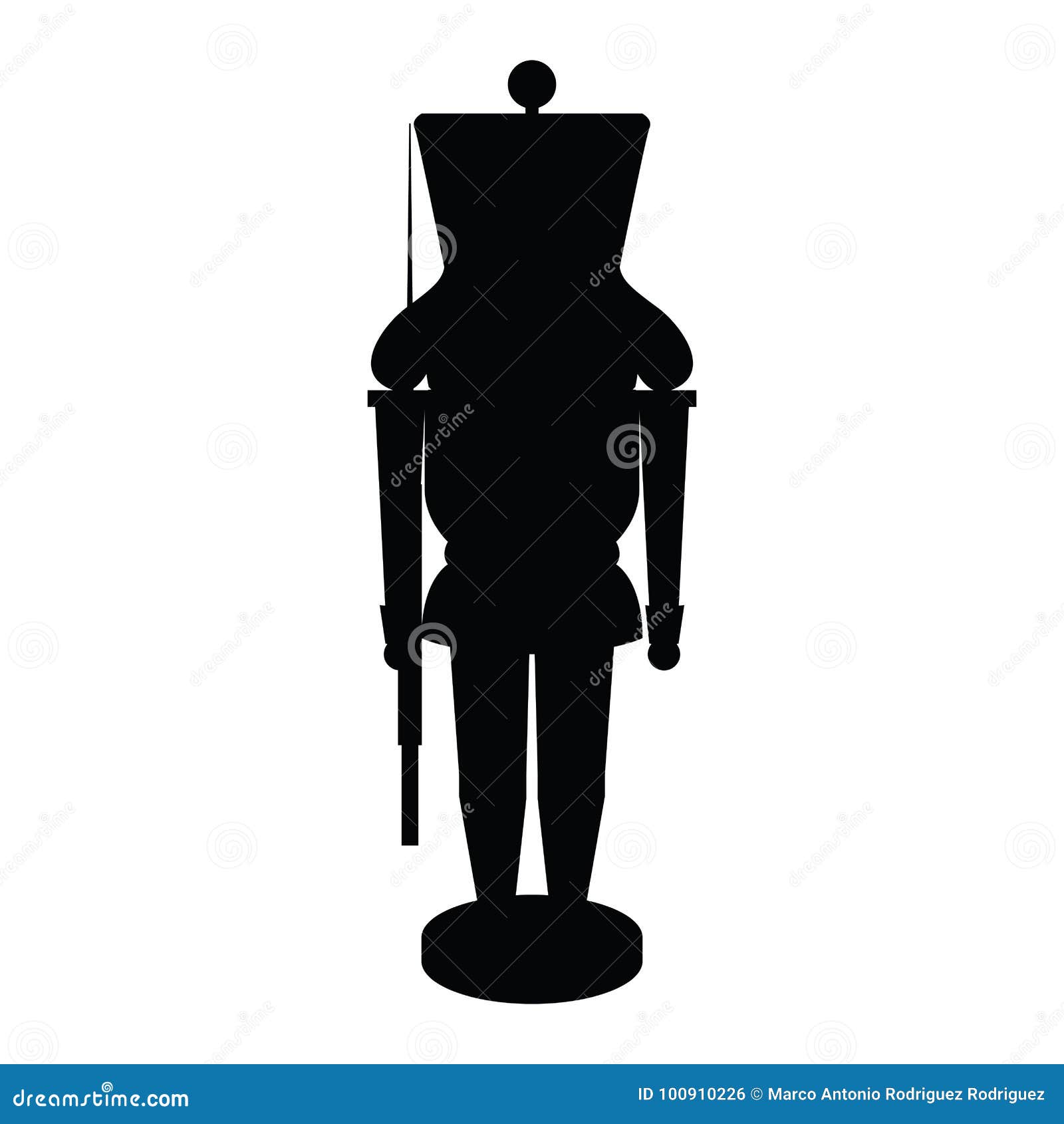 Download Nutcracker Soldier Silhouette Stock Vector - Illustration of wooden, toys: 100910226