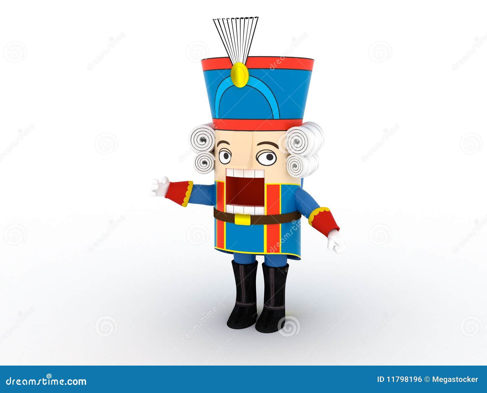 Download Nutcracker statuette | 3D stock illustration. Illustration ...