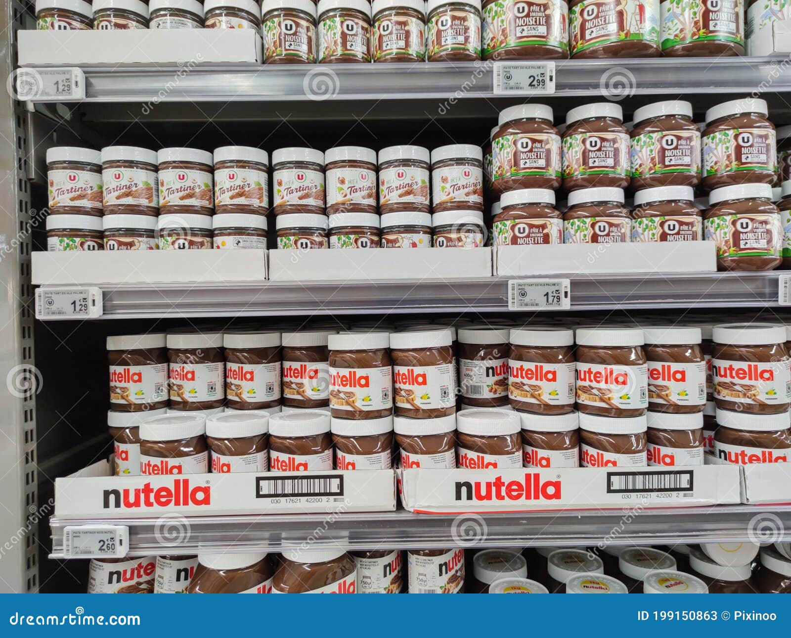 Nutella Jars of Hazelnut Cream and Spread Dispenser Brand in