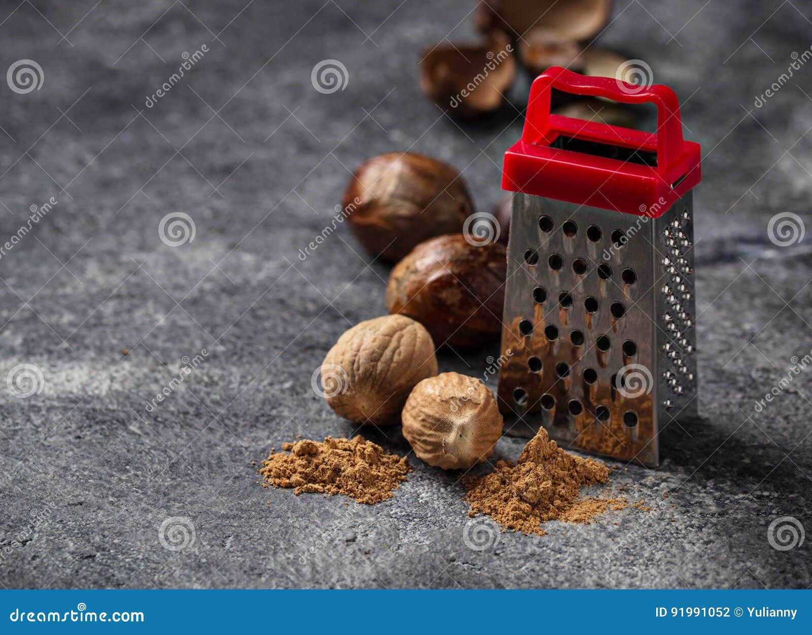 Nutmeg and grater stock photo. Image of wooden, heap 91991052