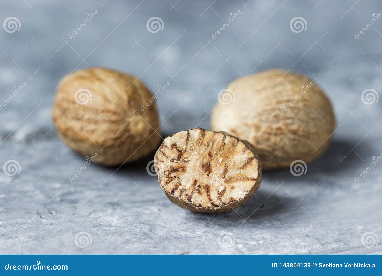 Nutmeg, Seasoning Dishes, Using Spices for Meals Stock Photo Image of