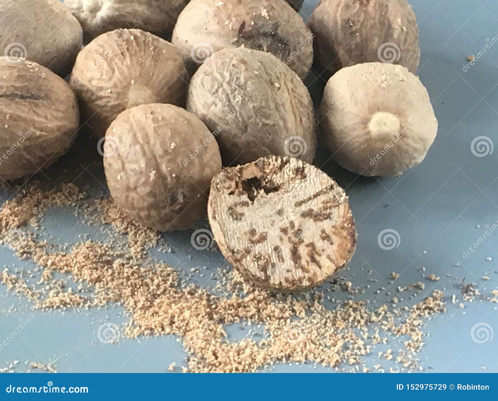 Nutmeg stock image. Image of cooking, nuts, spice, nutmeg 152975729