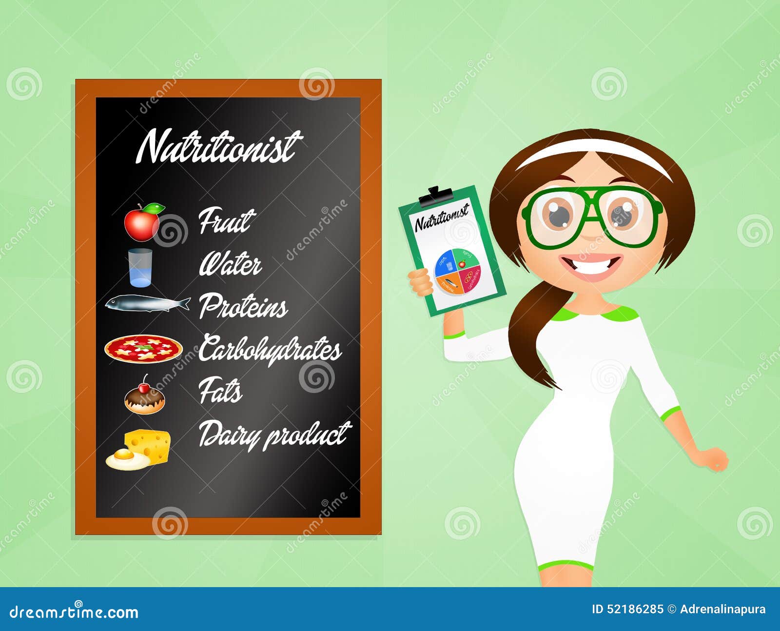 Nutricionista stock de ilustración. Ilustración de medicina - 52186285