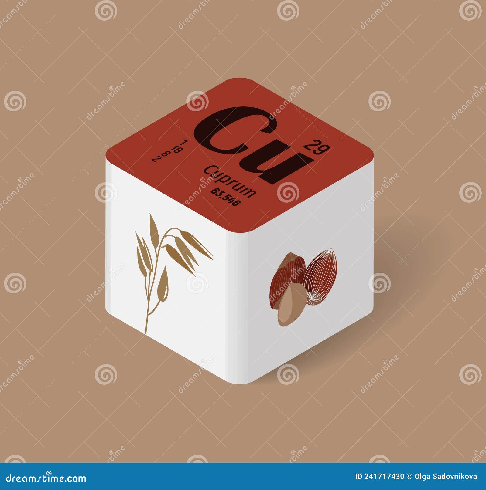 Nutrient Copper stock vector. Illustration of scientific 241717430