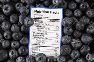 Nutrition Facts Of Blueberries Stock Photo Image 45526959