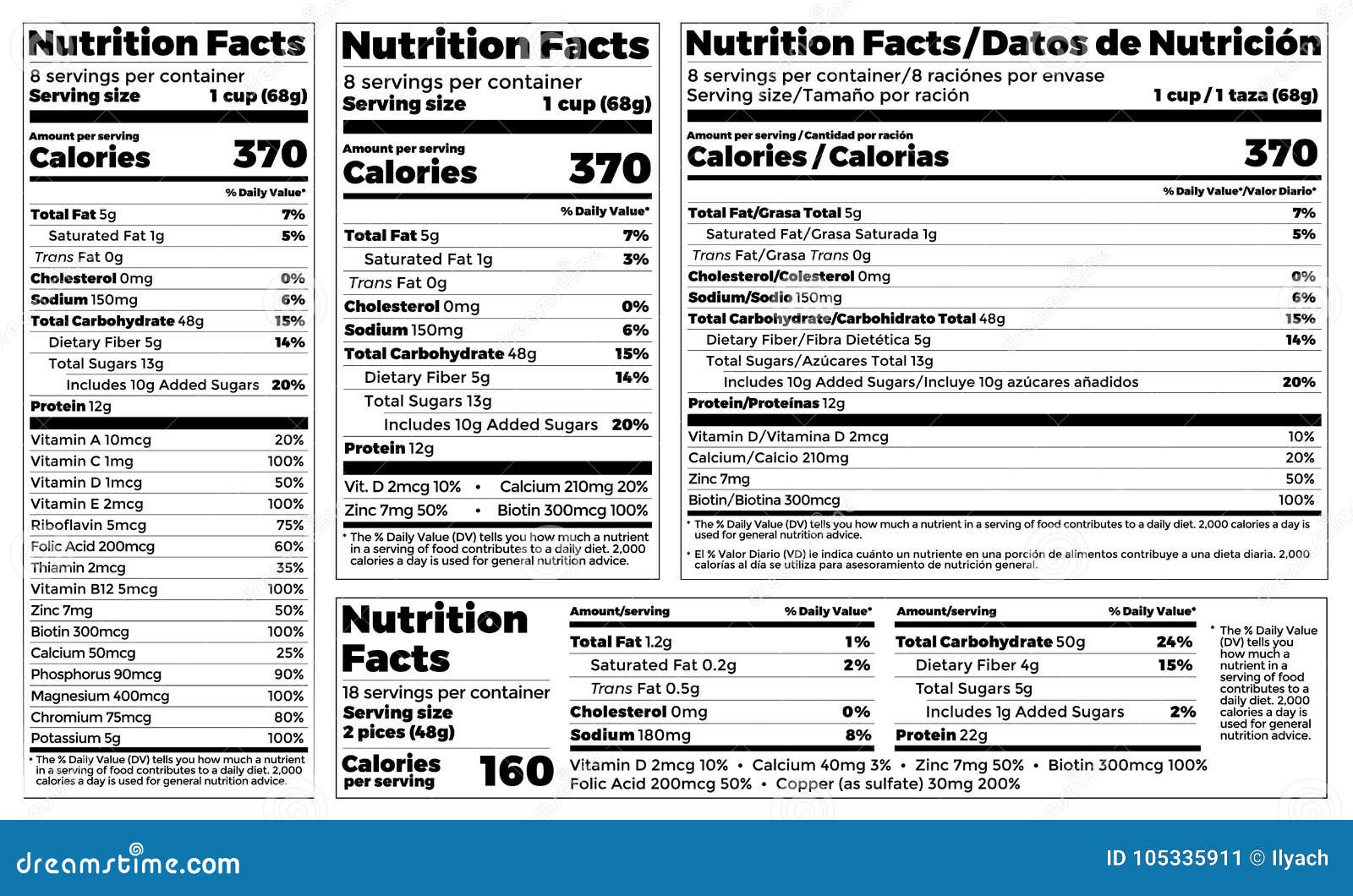 Nutrition Facts Template Word from thumbs.dreamstime.com