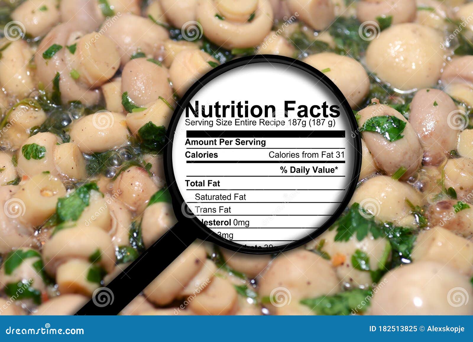 Nutrition Facts on Mushrooms Stock Image Image of nature, closeup