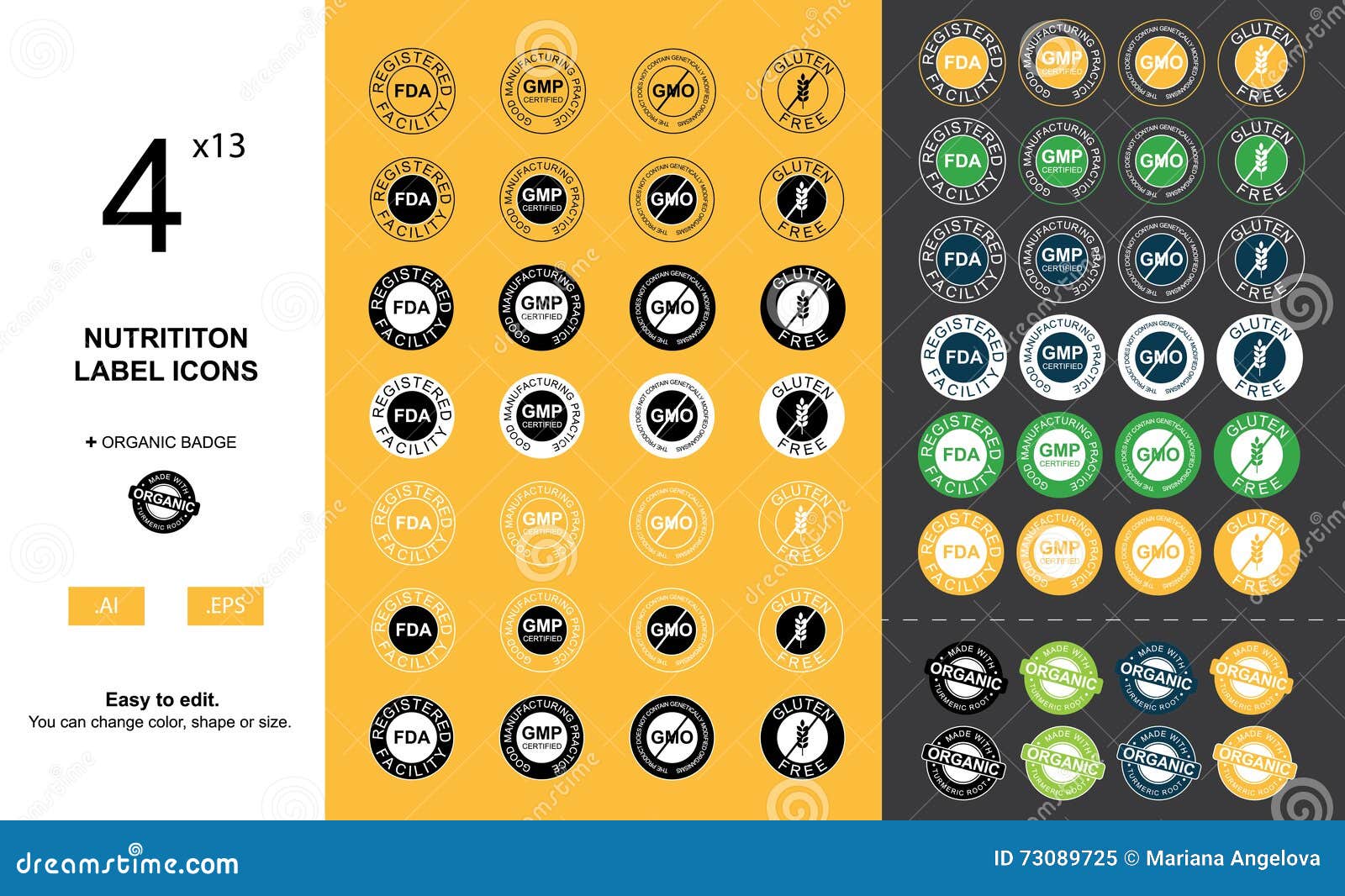 Nutrition Label Icons stock illustration. Illustration of shape - 73089725