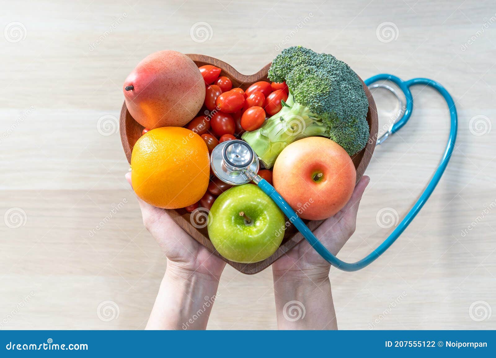 nutritional food for heart health wellness by cholesterol diet and healthy nutrition eating with clean fruits and vegetables