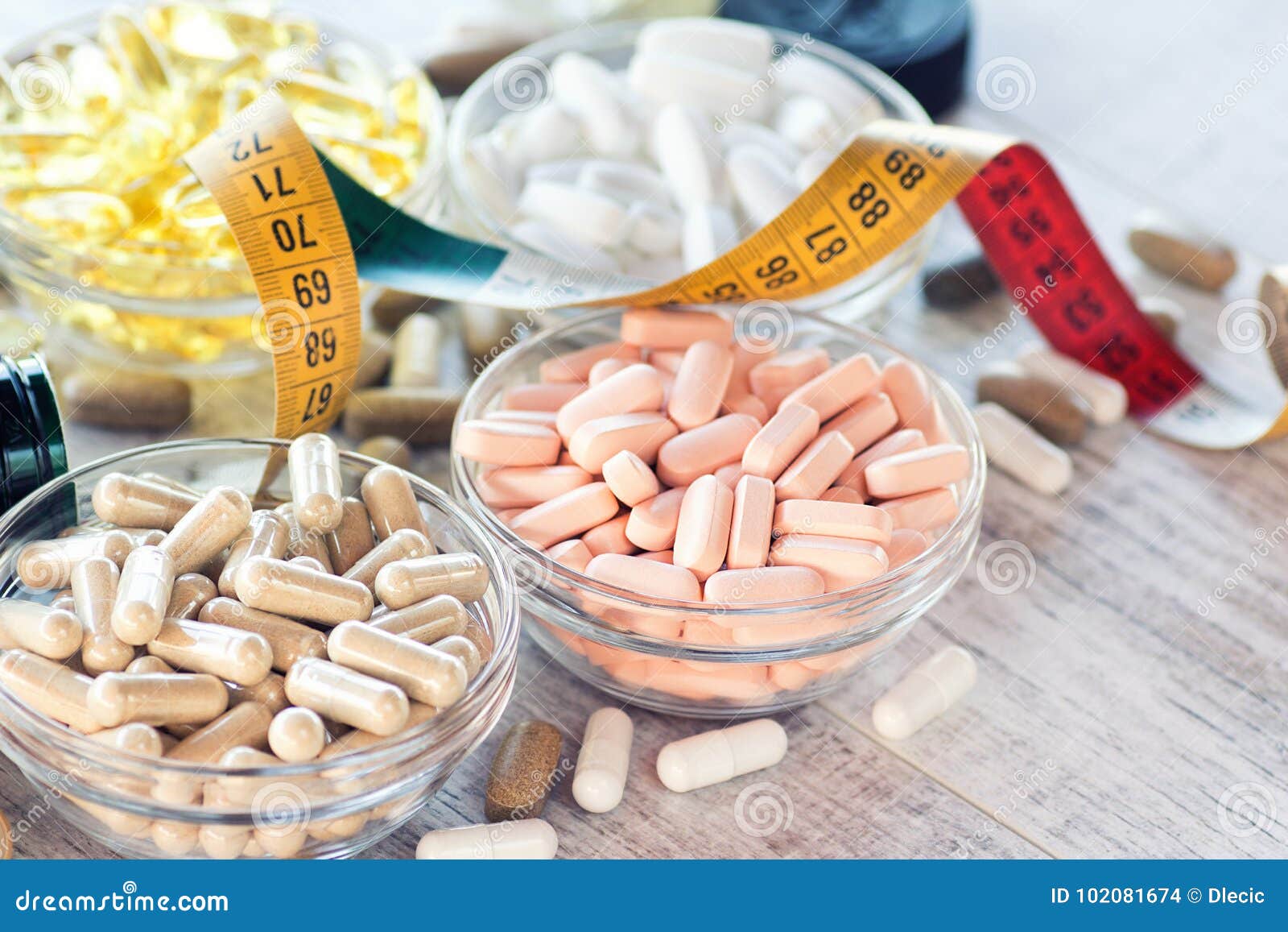 nutritional supplements in capsules and tablets