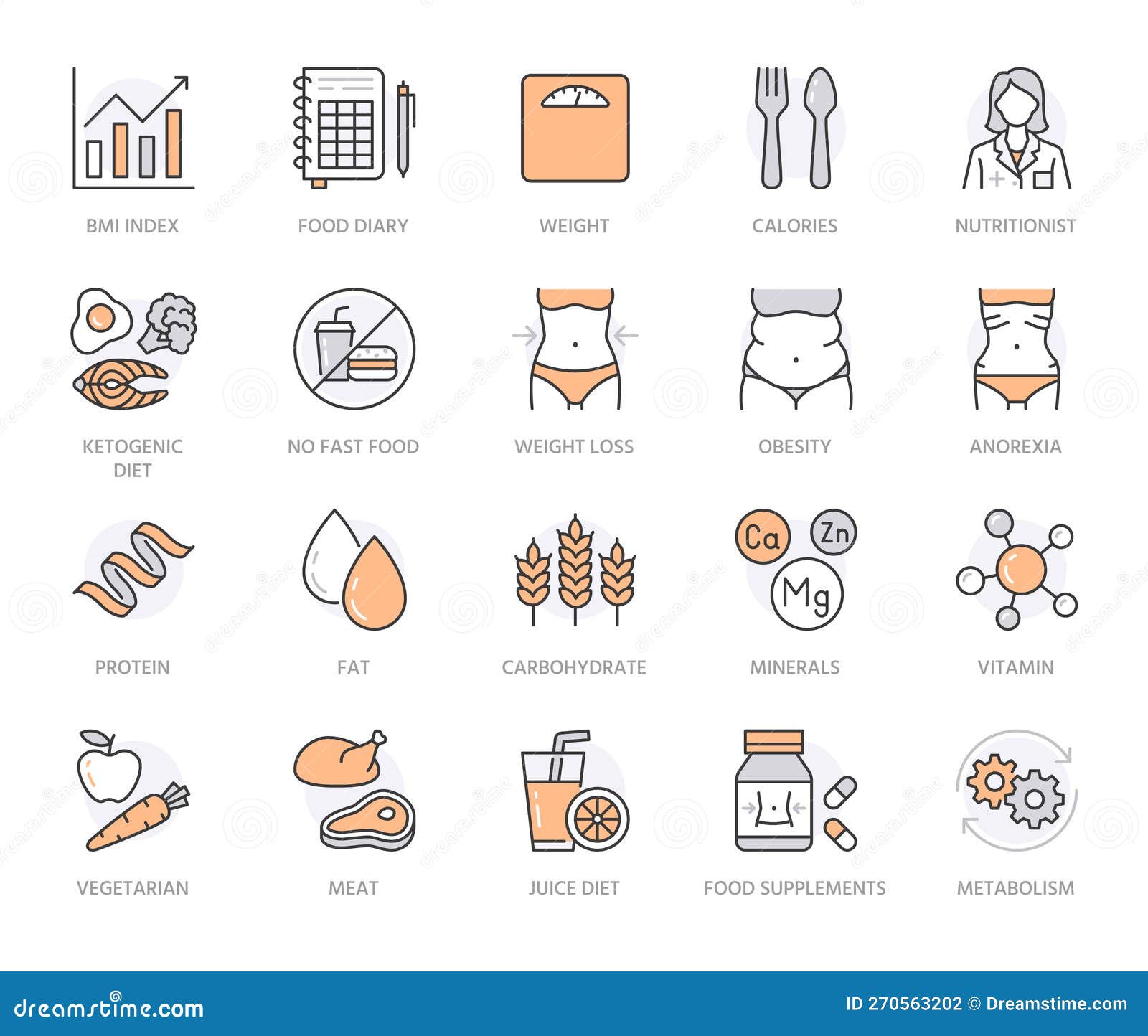 Fat Loss Icon - Download in Colored Outline Style