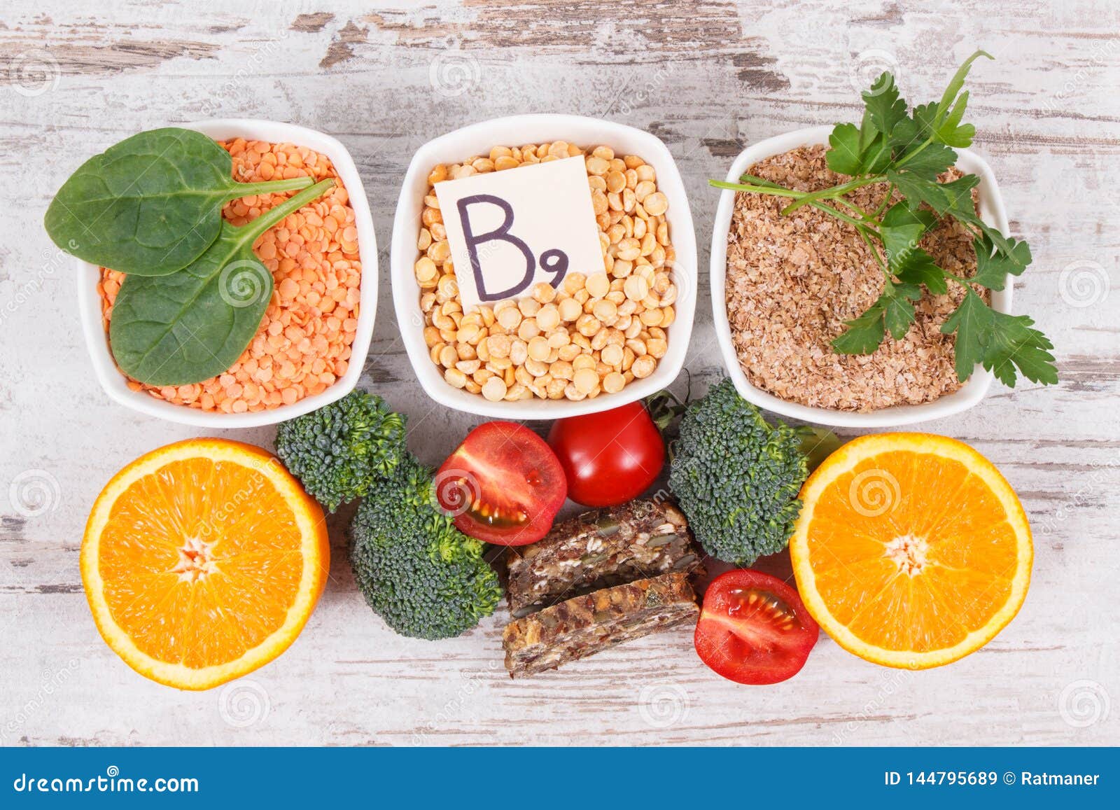 Nutritious Different Ingredients Containing Vitamin B9