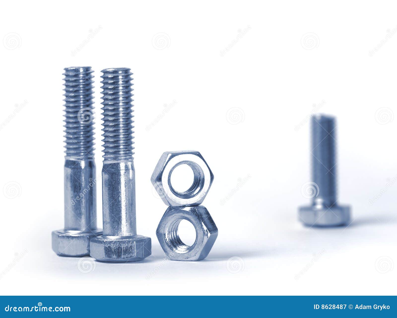 Nuts and bolts stock image. Image of construction, object 8628487
