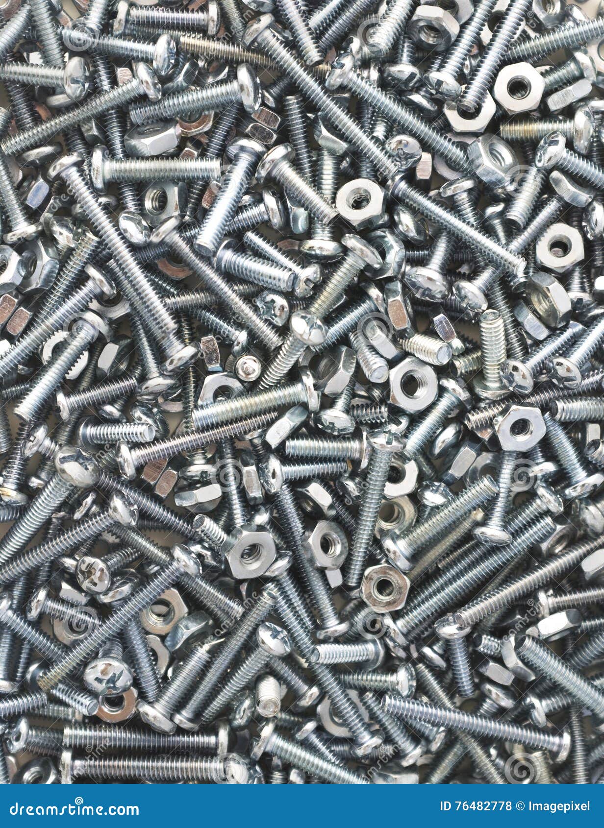 Nuts and Bolts Background stock photo. Image of metal 76482778
