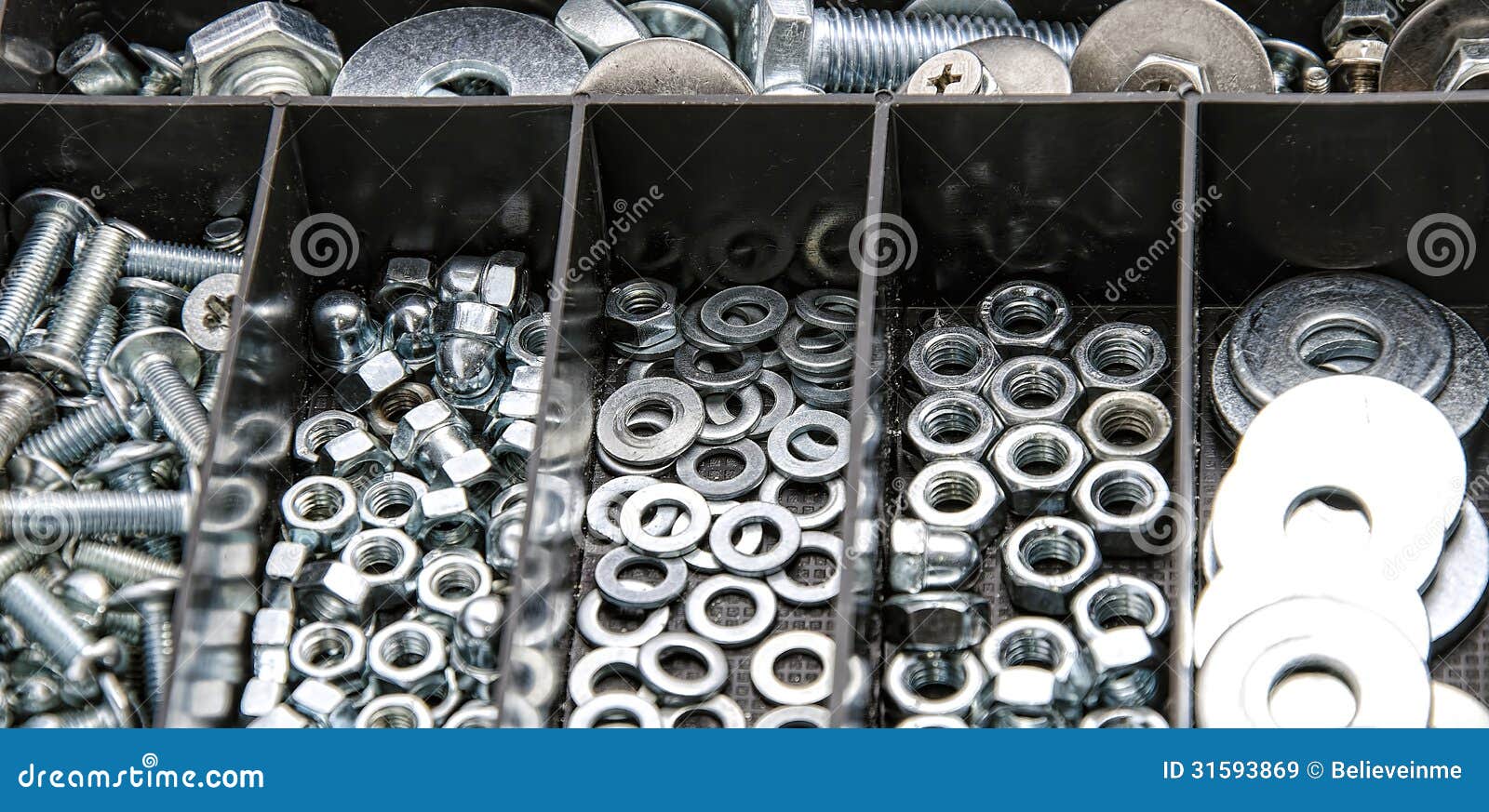 Nuts and bolts stock image. Image of parts, metallic 31593869