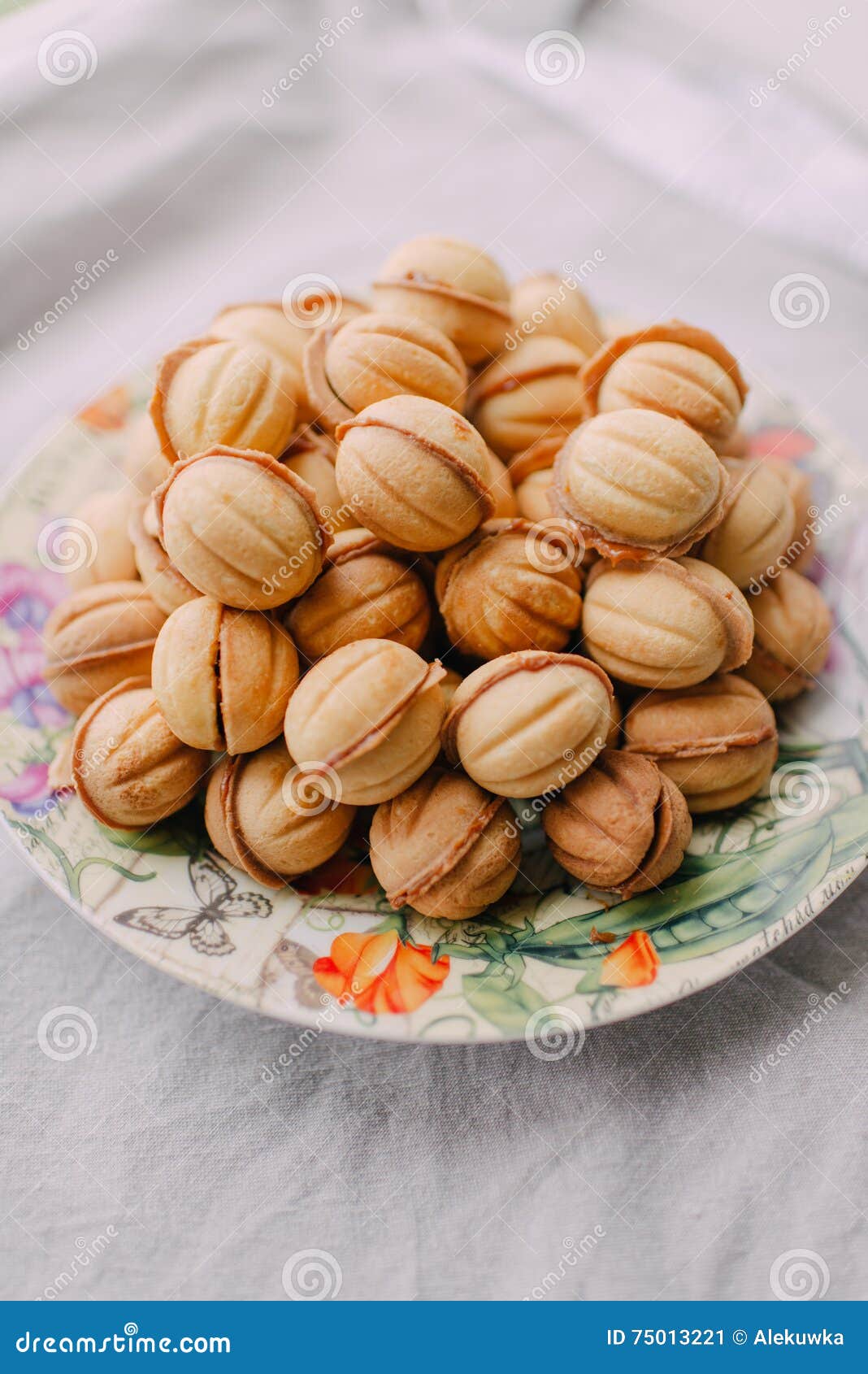 Nuts Cookies with Condensed Milk Stock Image Image of filled, chocolate 75013221