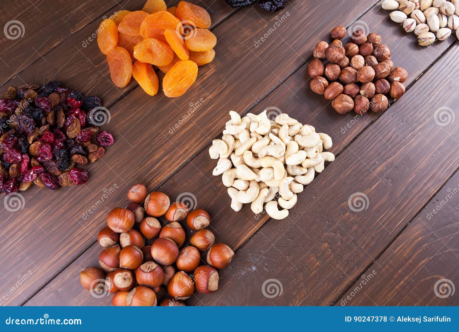 Nuts and dry fruits stock photo. Image of hazelnut, healthy 90247378