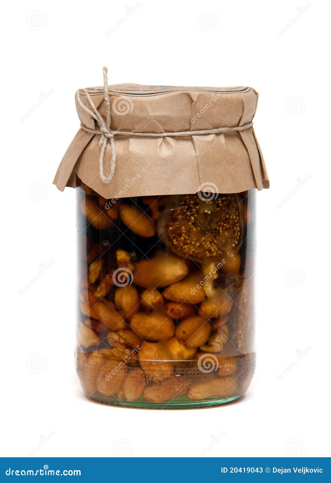 Nuts, Honey and Fig in the Jar Stock Image - Image of juicy, country:  20419043