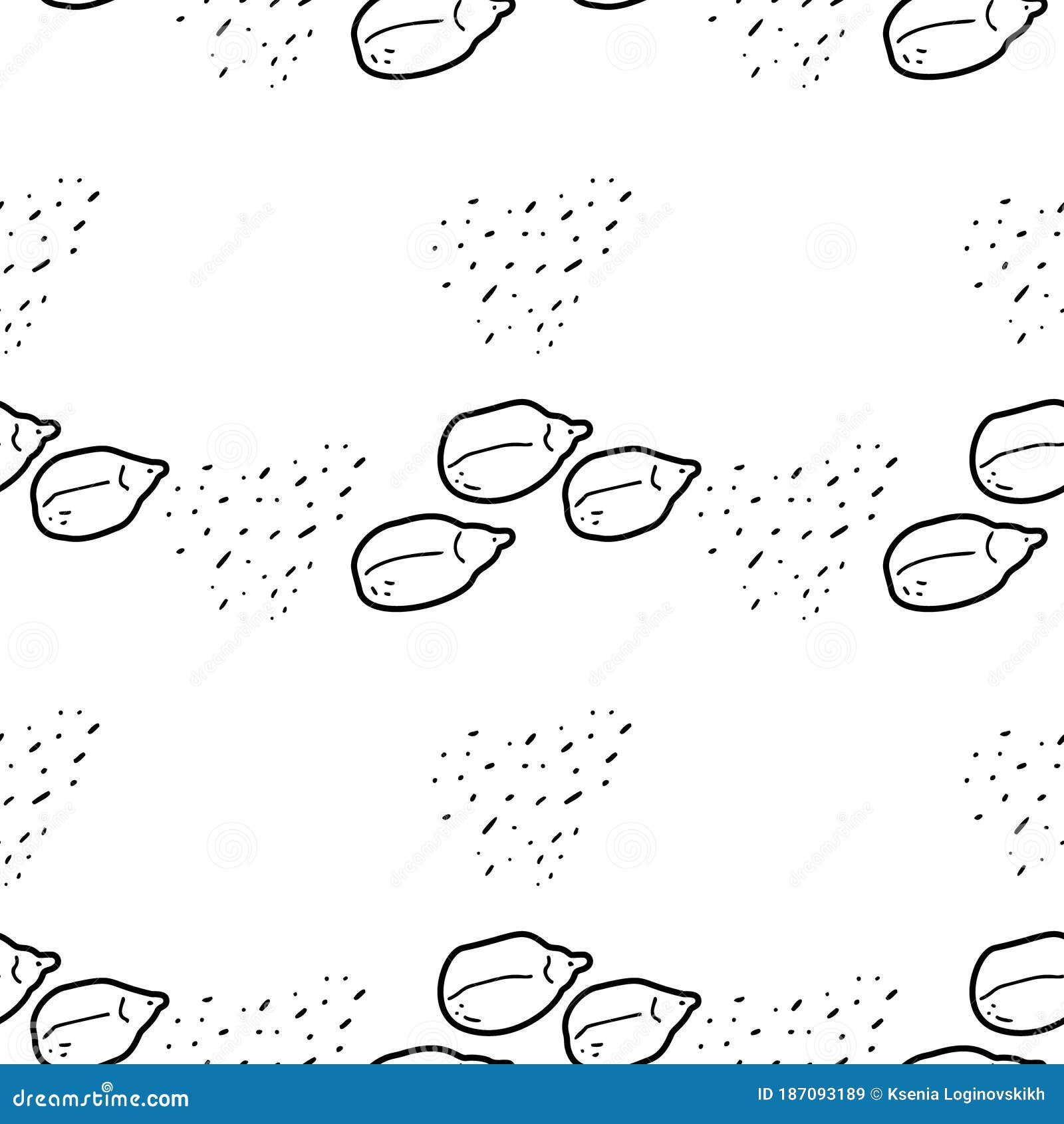 nuts pattern. hand drawn food seamless background