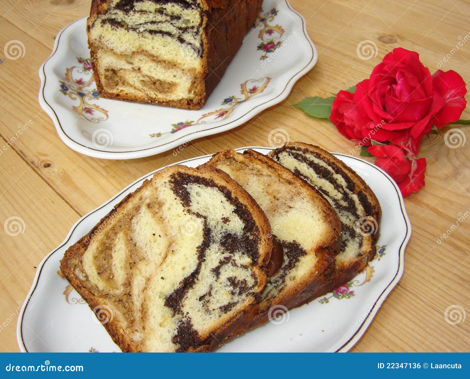 Nuts and Poppy Pound Cake stock photo. Image of nuts