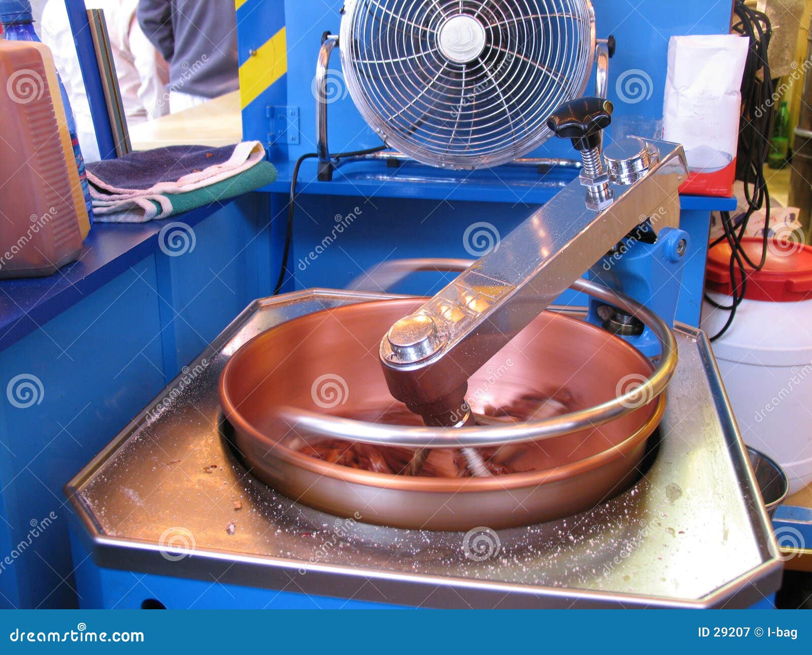 Nuts production tub stock image. Image of production, wall 29207