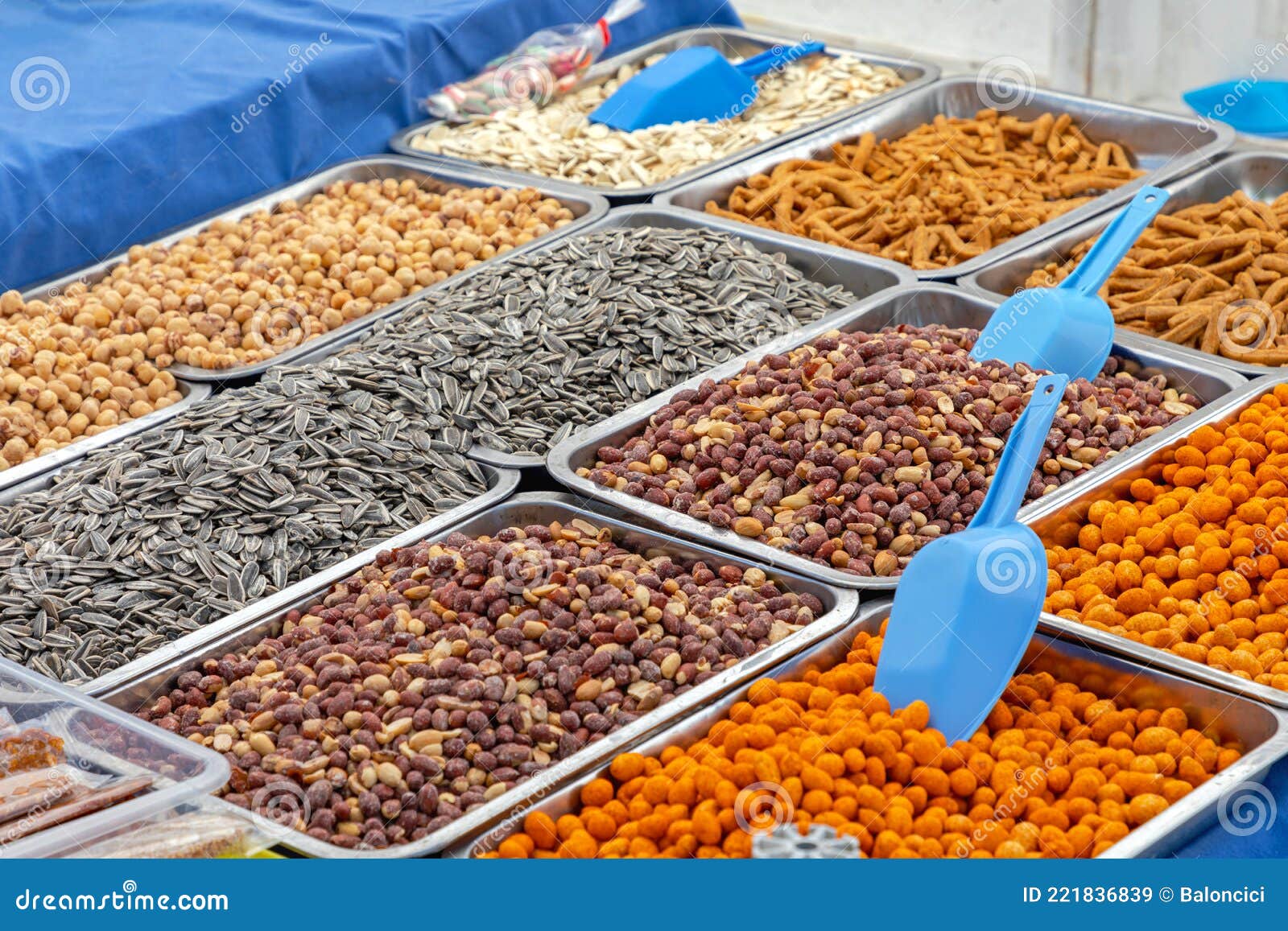 Nuts and Seeds stock image. Image of peanuts, spoon 221836839