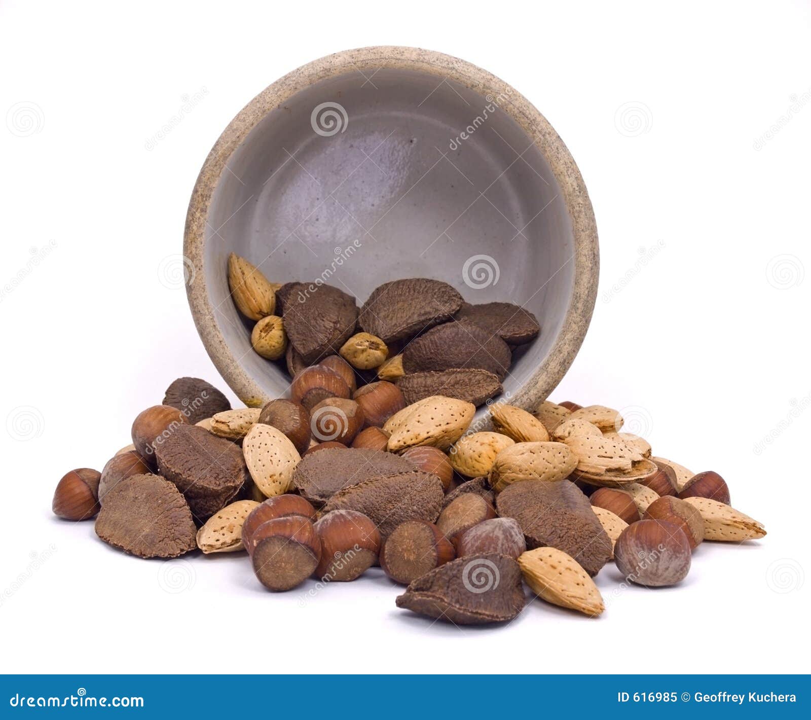 nuts spill out of crock