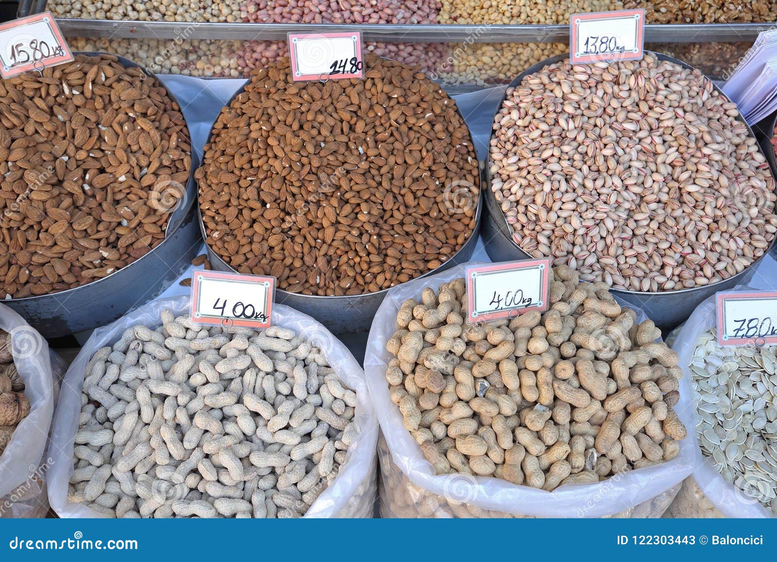 Nuts stock image. Image of sacks, selection, shelled 122303443