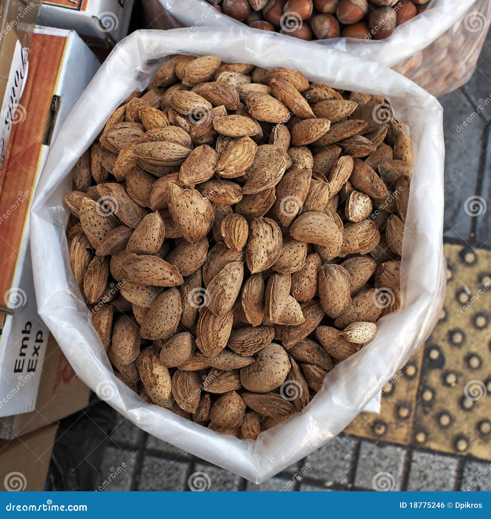 Nutshell Almonds in Round Basket Stock Photo Image of fresh, abstract 18775246