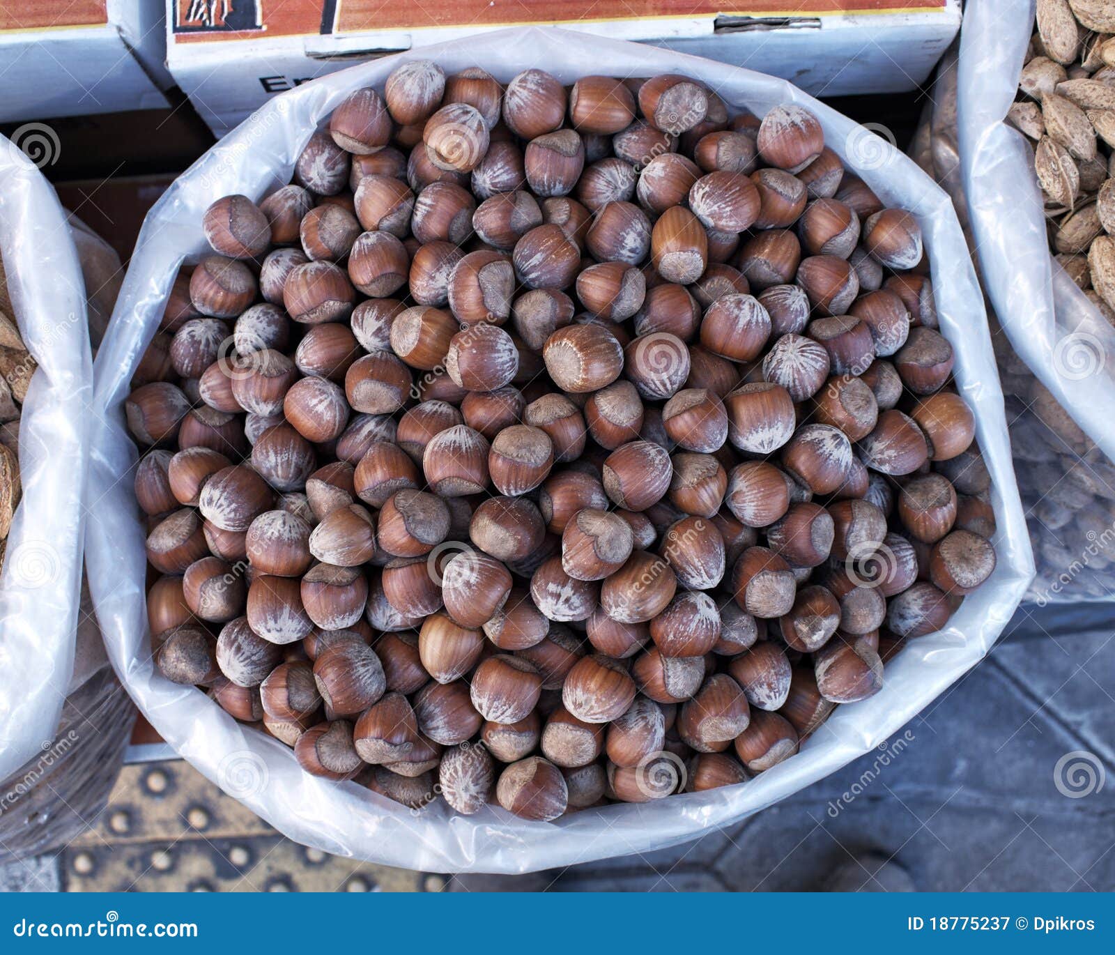 Nutshell Hazelnuts in Round Basket Stock Image Image of pile, health