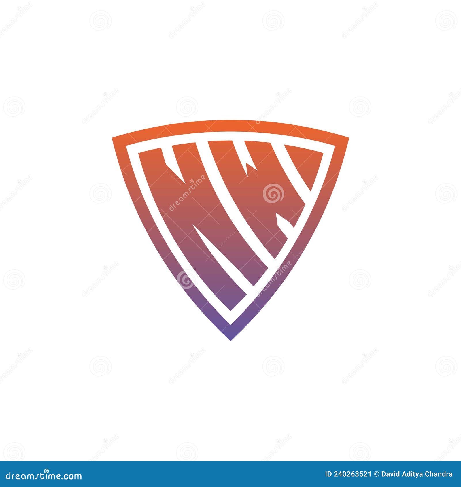 nw logo shield monogram gradient style 