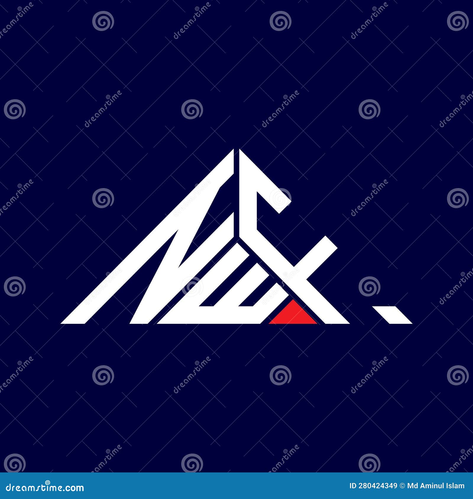 nwf letter logo creative  with  graphic, nwf simple and modern logo in triangle 