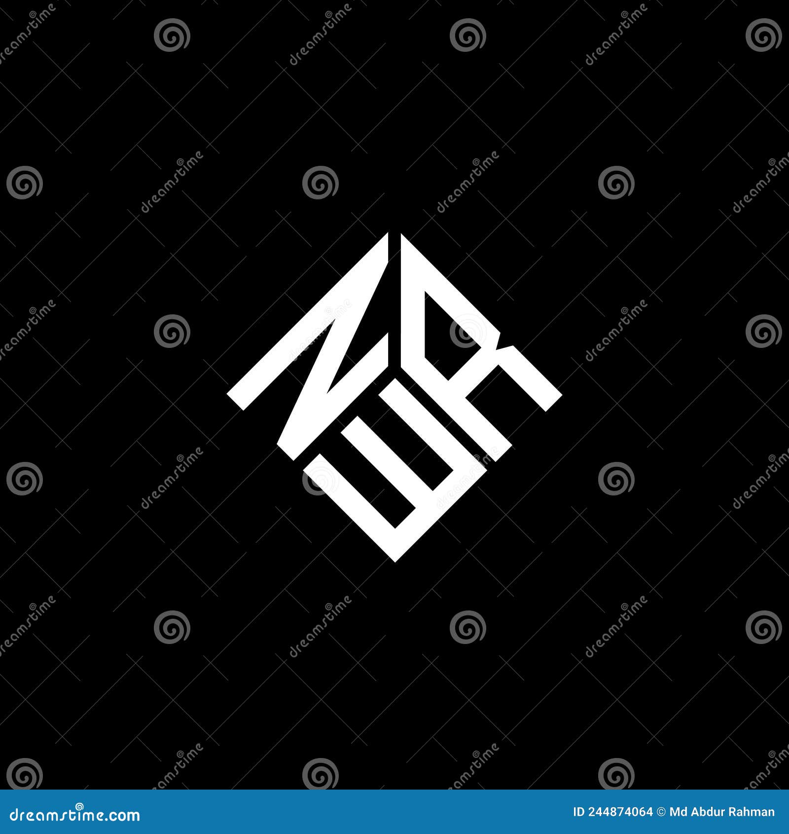 nwr letter logo  on black background. nwr creative initials letter logo concept. nwr letter 