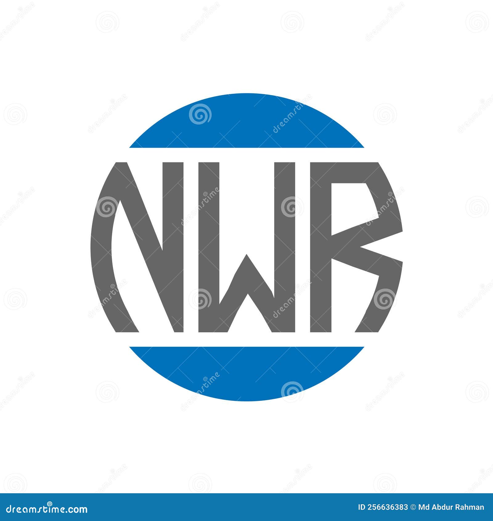 nwr letter logo  on white background. nwr creative initials circle logo concept. nwr letter 