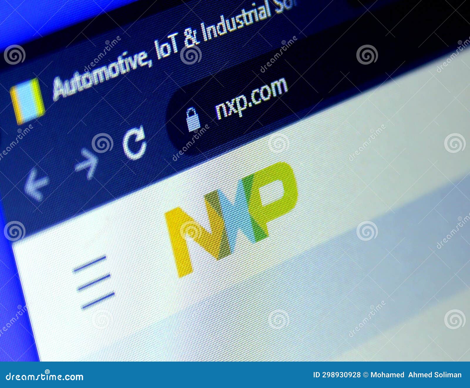 NXP Semiconductors logo editorial stock photo. Image of business