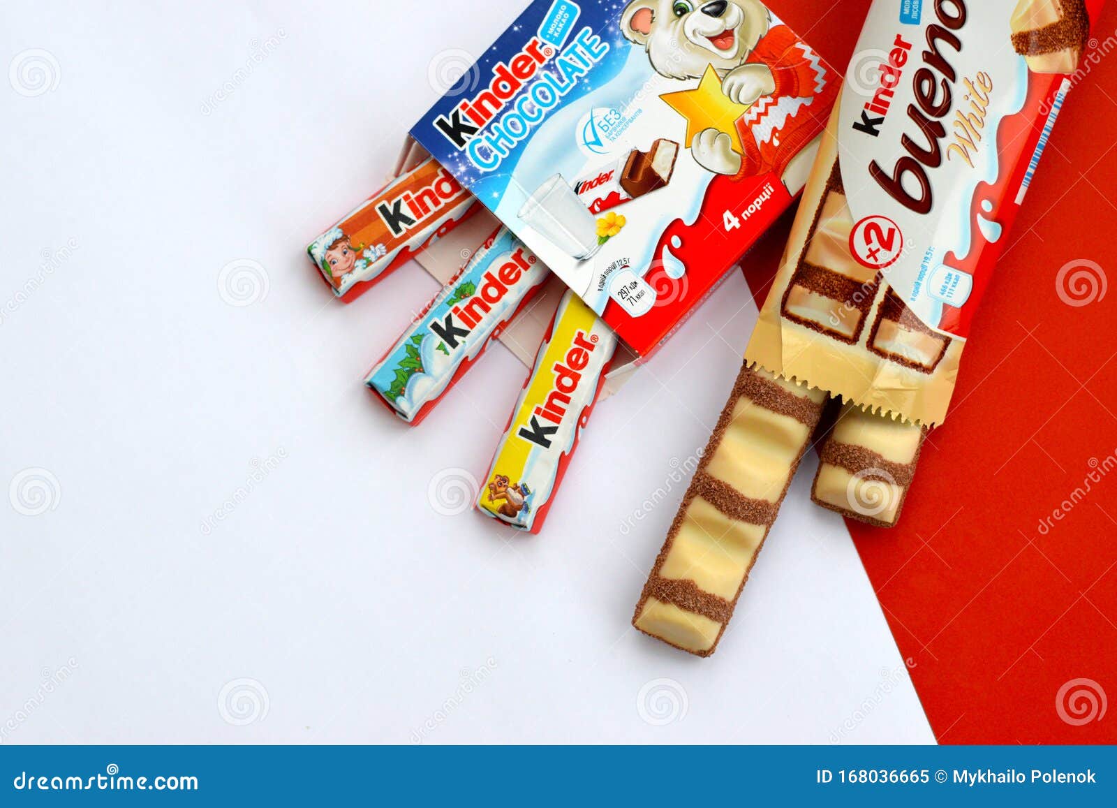 Kinder Mini Bars, Mini Bueno and Schoko-Bons Chocolates Editorial