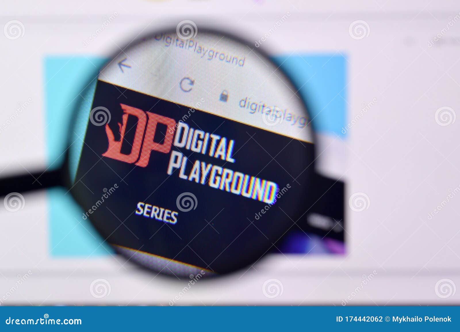 Homepage of Digital Playground Website on the Display of PC, Url - Digitalplaygroundnetwork.com 