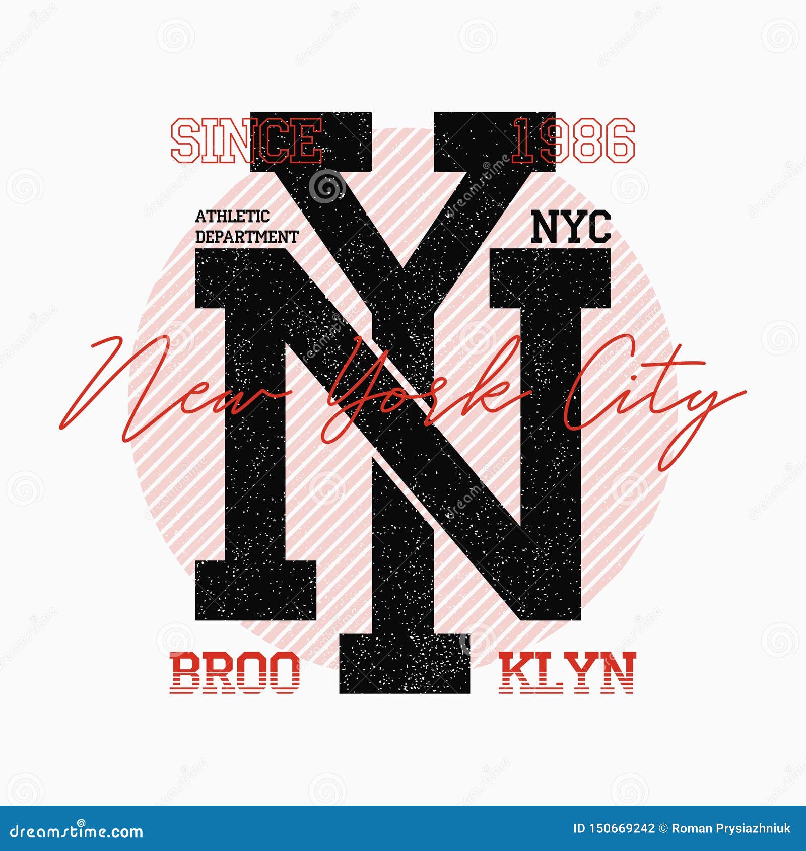 NY City Typography for Slogan T-shirt. New York T Shirt Design, Brooklyn  Athletic Print Stock Vector - Illustration of textile, style: 150669242
