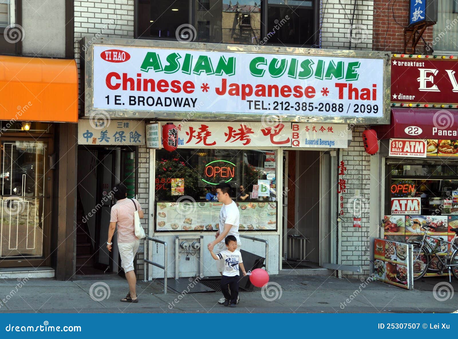 NYC: Asian Restaurant in Chinatown Editorial Photography - Image of