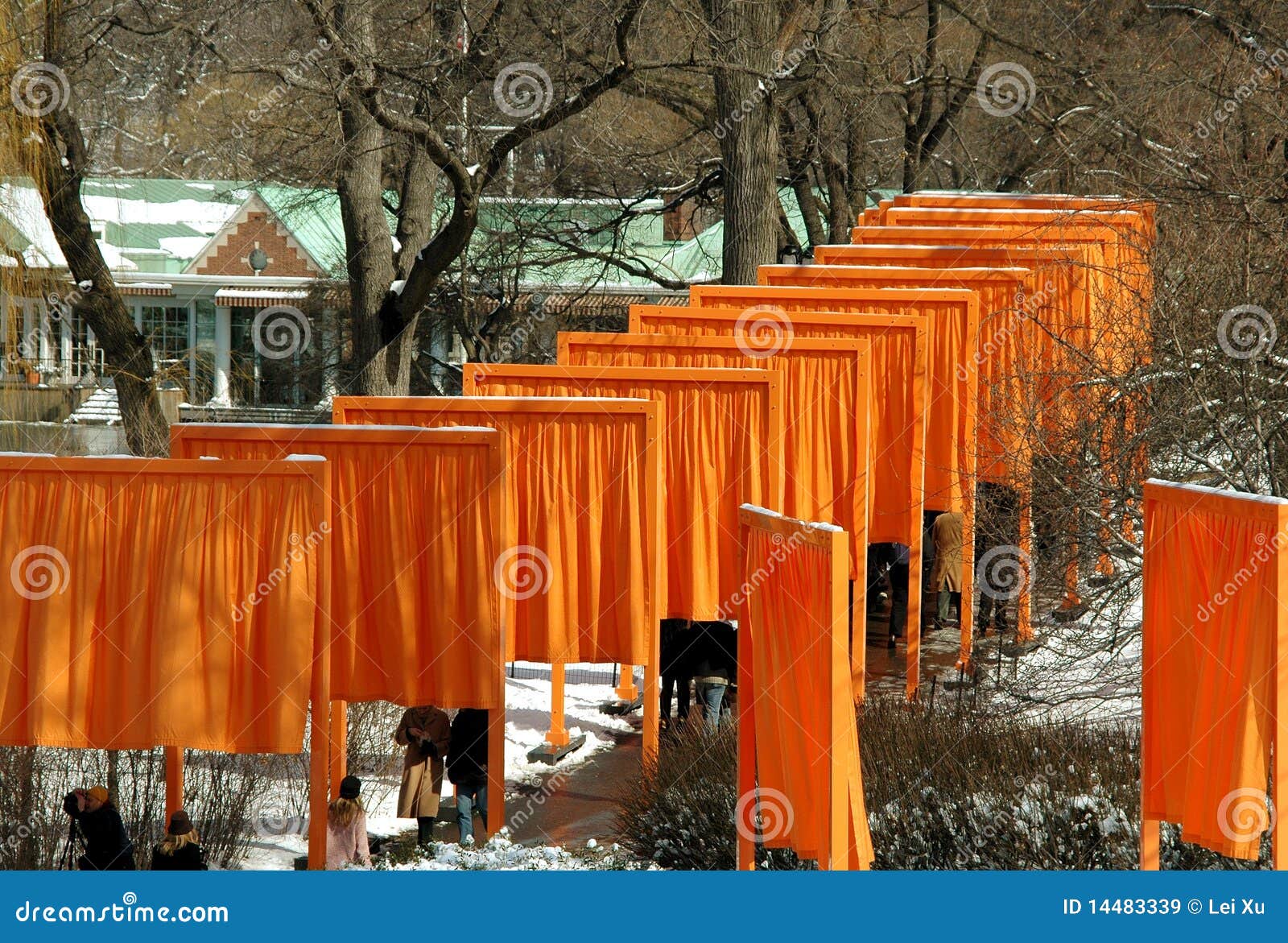 NYC Christo S the Gates Art Installation Editorial Stock Image Image