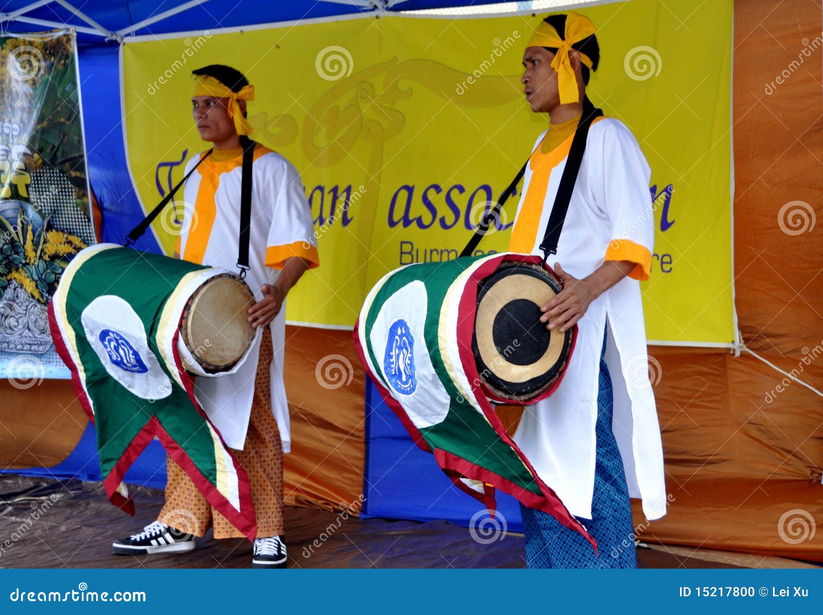 NYC Drummers at Burmese Water Festival Editorial Image Image of