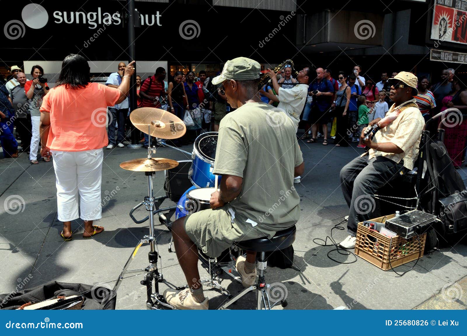 NYC Musicians in Times Square Editorial Photo Image of group, superb